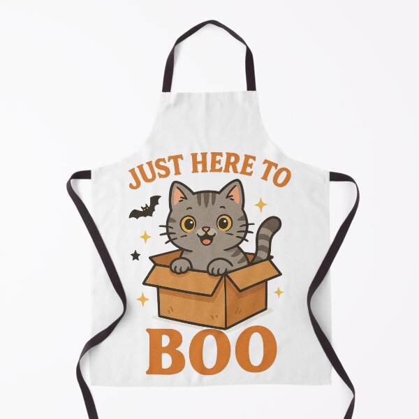 Item preview, Just Here to BOO – Halloween Cat in a Box designed and sold by Rothnaric.