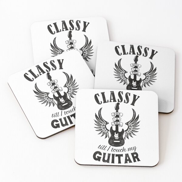 Item preview, Classy till I touch my Guitar black designed and sold by Line2Rhyme.