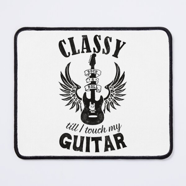 Item preview, Classy till I touch my Guitar black designed and sold by Line2Rhyme.
