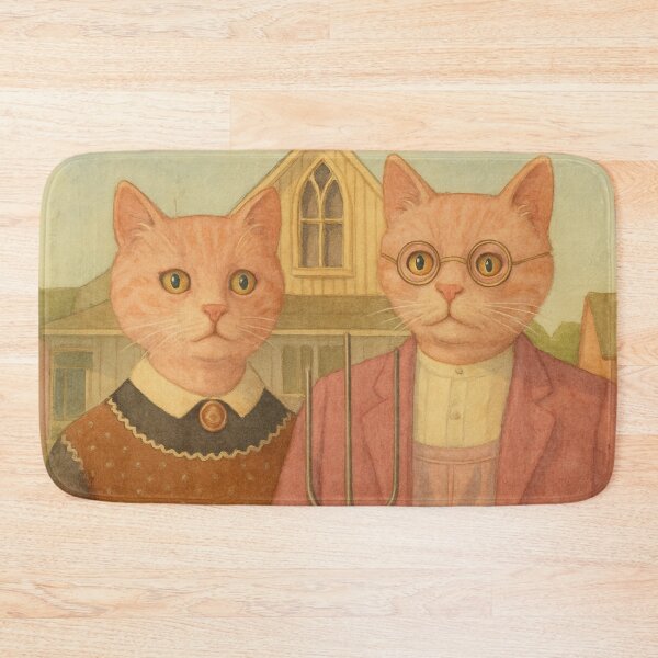 Item preview, American Gothic, funny cats designed and sold by Mauswohn.