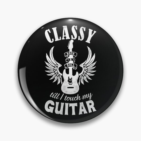 Item preview, Classy till I touch my Guitar white designed and sold by Line2Rhyme.