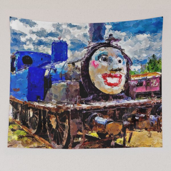 Item preview, Impressionist Painting of The Little Blue Tender that Could - Maldon, Victoria, Australia designed and sold by Steven Jodoin.