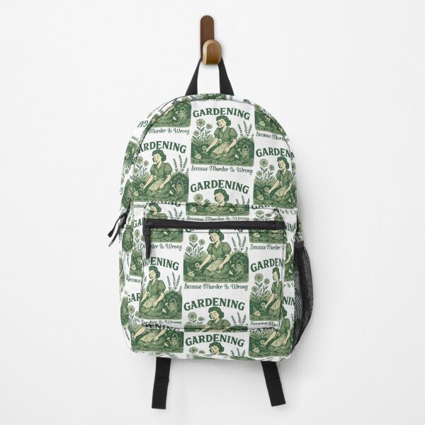 Item preview, Gardening Because Murder Is Wrong – Funny Retro Plant Lover designed and sold by ElCrocodel.