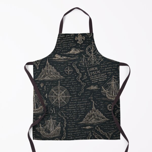 Item preview, Vintage Nautical Map Pattern designed and sold by Kaleidoscope Print.