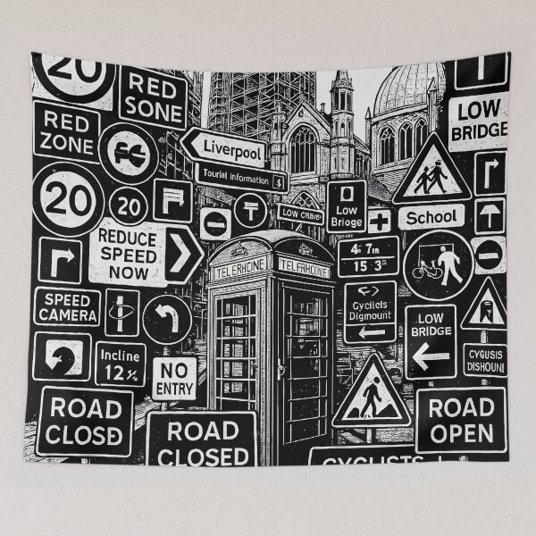 Item preview, Urban Sign Chaos designed and sold by Kaleidoscope Print.