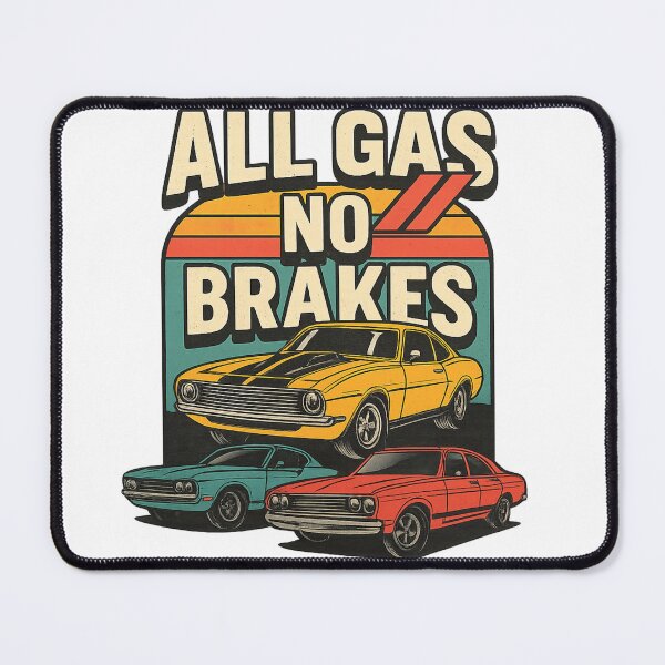 Item preview, All Gas No Brakes Vintage Classic Retro Car designed and sold by PaviApparel.