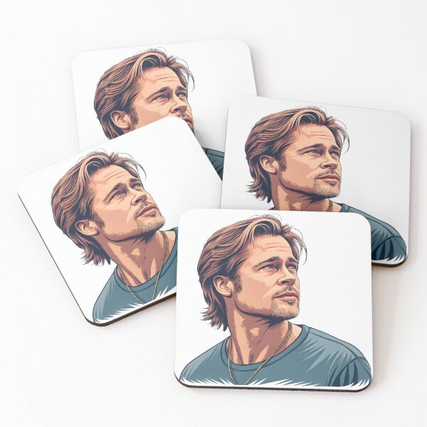 Item preview, Handsome Icon: Illustrated Tribute to Brad Pitt designed and sold by Fashvora.