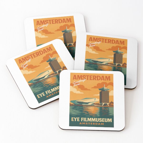 Item preview, AMSTERDAM - FILM MUSEUM Vintage Greeting Poster Art designed and sold by Earth Celebration Designs.