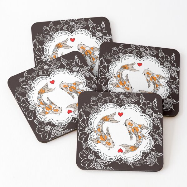 Item preview, Colorful Koi Fish Art Collection with Heart and Serenity designed and sold by BIEZAART.