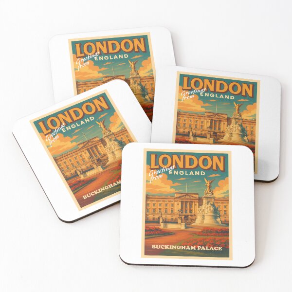Item preview, Retro + Vintage Greetings from LONDON - BUCKINGHAM PALACE designed and sold by Earth Celebration Designs.