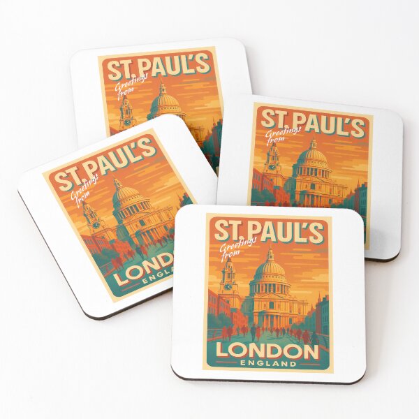 Item preview, Retro + Vintage Greetings from LONDON - ST PAUL CATHEDRAL designed and sold by Earth Celebration Designs.