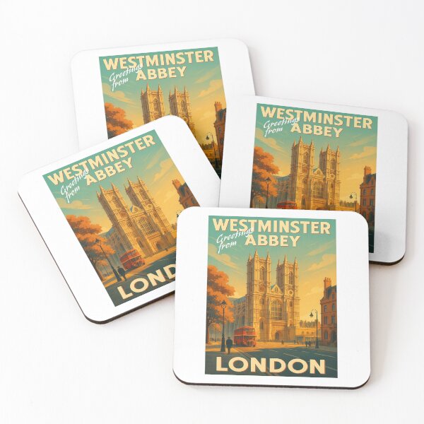 Item preview, Retro + Vintage Greetings from LONDON - WESTMINSTER ABBEY  designed and sold by Earth Celebration Designs.