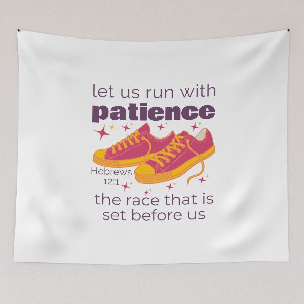 Item preview, Keep Running the Race – Hebrews 12: 1 | Bible Verse | Inspirational designed and sold by JirehKollezion.
