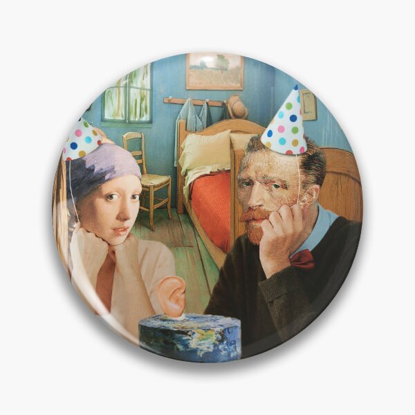 Item preview, Vincent Van Gogh Birthday Cake Artist Party Funny Painting designed and sold by Under-TheTable.