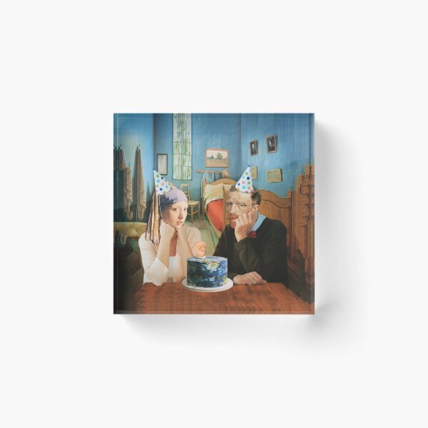 Item preview, Vincent Van Gogh Birthday Cake Artist Party Funny Painting designed and sold by Under-TheTable.