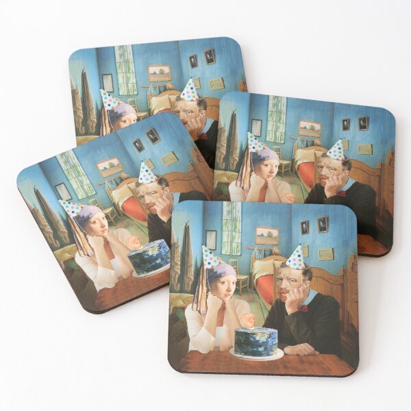 Item preview, Vincent Van Gogh Birthday Cake Artist Party Funny Painting designed and sold by Under-TheTable.