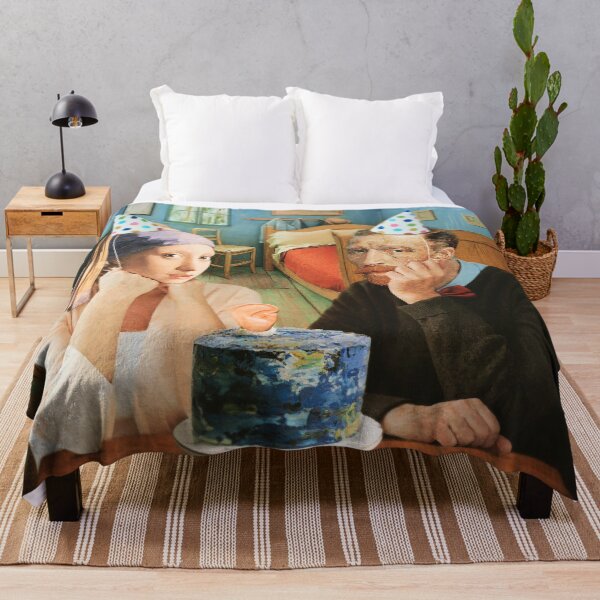 Item preview, Vincent Van Gogh Birthday Cake Artist Party Funny Painting designed and sold by Under-TheTable.