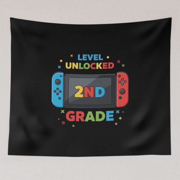 Item preview, Level Unlocked 2nd Grade Gamer Back to School Kids designed and sold by Alex Songs.