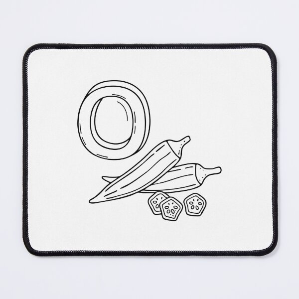 Item preview, An illustration of letter O stand for Okra beside it designed and sold by rasagamastore.