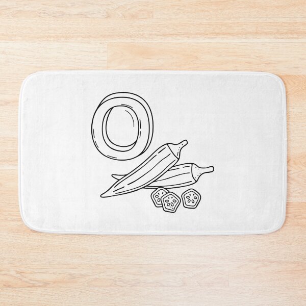 Item preview, An illustration of letter O stand for Okra beside it designed and sold by rasagamastore.