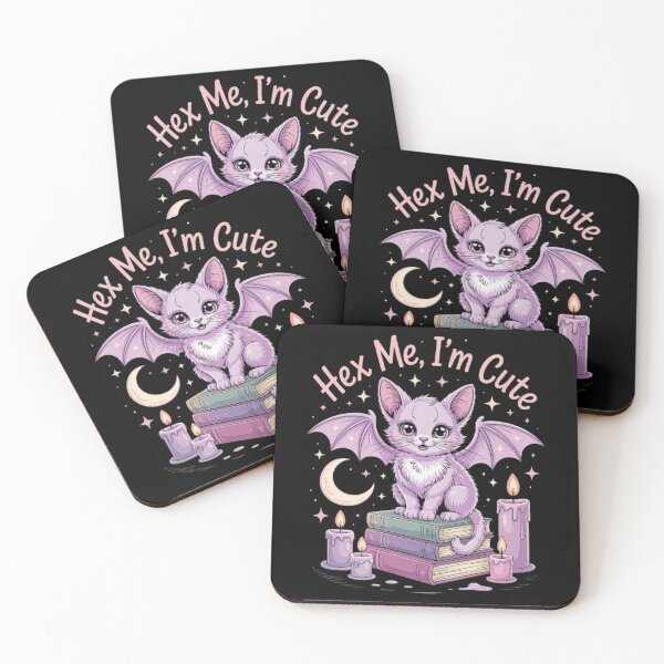 Item preview, Cute Gothic Witchy Cat Art – Hex Me I’m Cute Magic Aesthetic designed and sold by love3617.