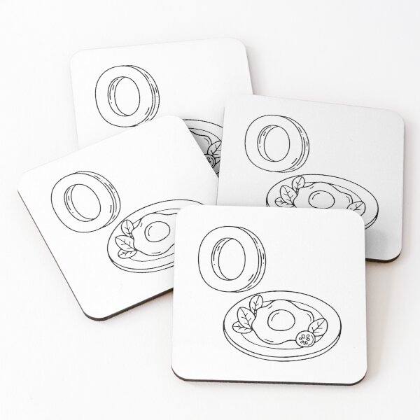 Item preview, An illustration of letter O stand for Omelette beside it designed and sold by rasagamastore.