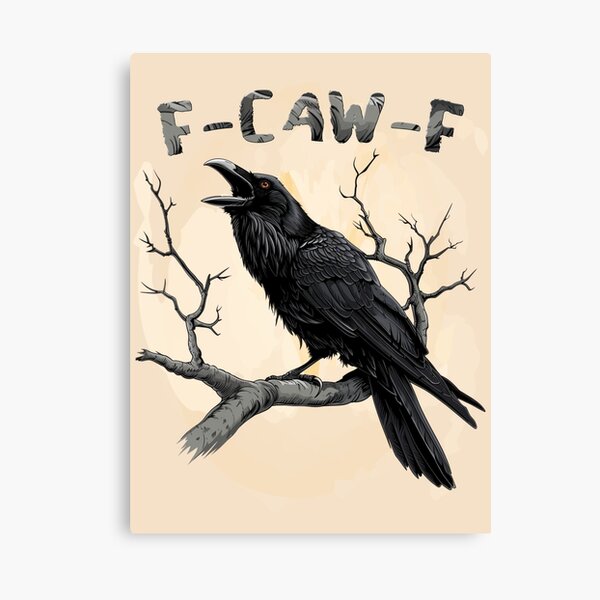 Item preview, F-Caw-F Funny Raven Pun – Gothic Crow Humor designed and sold by Aredbox.