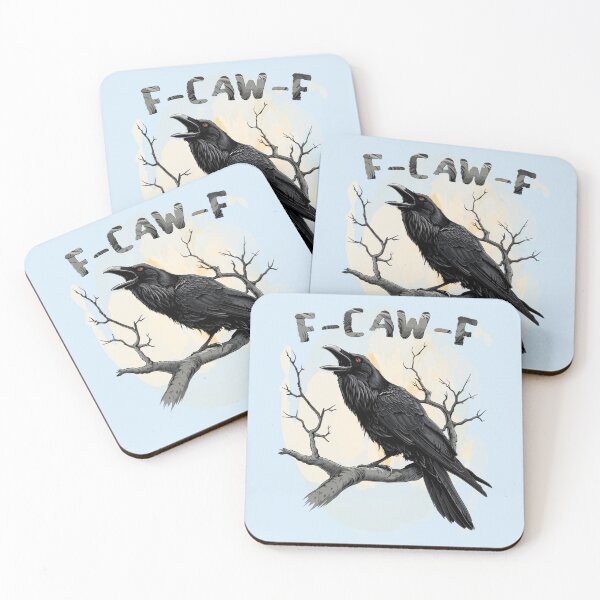 Item preview, F-Caw-F Funny Raven Pun – Gothic Crow Humor designed and sold by Aredbox.
