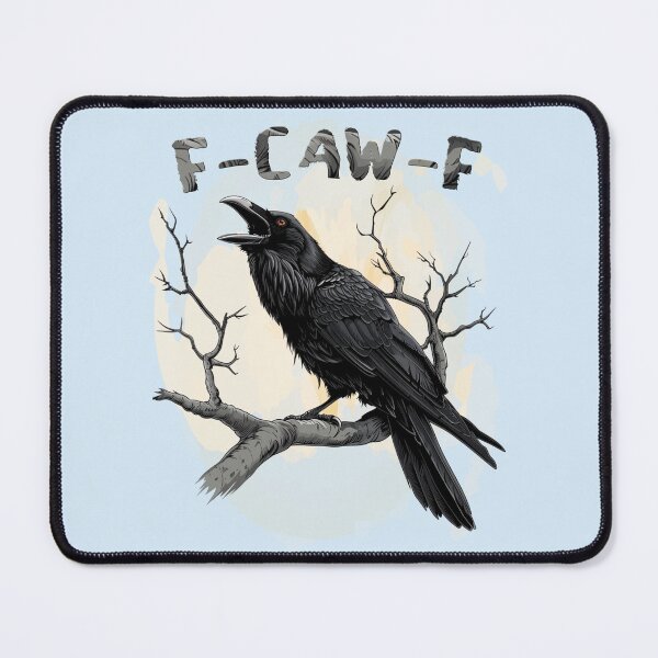 Item preview, F-Caw-F Funny Raven Pun – Gothic Crow Humor designed and sold by Aredbox.