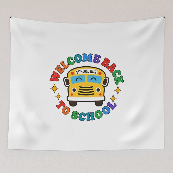 Item preview, Welcome Back to School Cute Smiling School Bus Rainbow Letters designed and sold by Alex Songs.