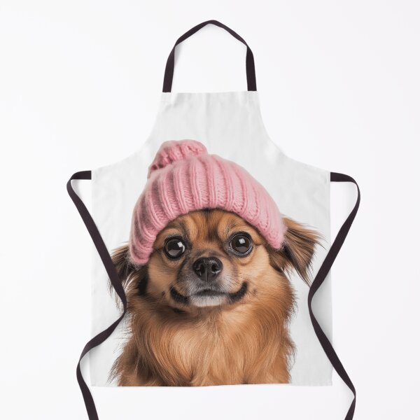 Item preview, Cozy Tibetan Spaniel dog Wearing Pink Winter Hat Trendy Animal Fashion Artwork designed and sold by LazyOwlStore.