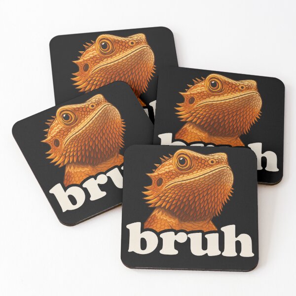 Item preview, Bearded Dragon “Bruh” Meme – Funny Lizard Expression Design designed and sold by haitrieuic96.