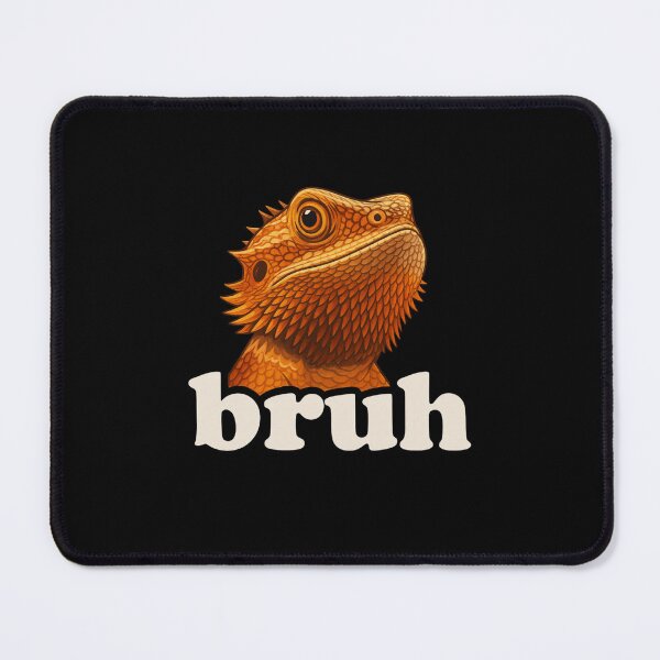 Item preview, Bearded Dragon “Bruh” Meme – Funny Lizard Expression Design designed and sold by haitrieuic96.
