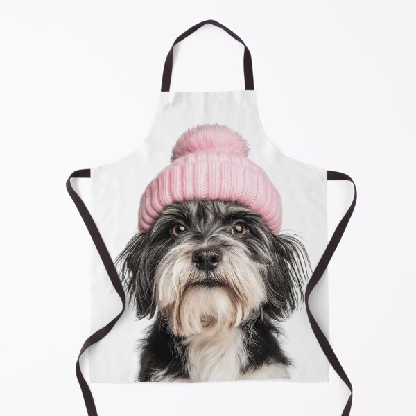 Item preview, Cozy Tibetan Terrier dog Wearing Pink Winter Hat Trendy Animal Fashion Artwork designed and sold by LazyOwlStore.