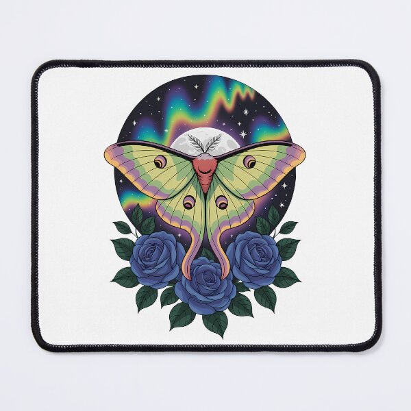 Item preview, Luna Moth Aurora Moon Floral Cosmic Night designed and sold by Parkerzz.