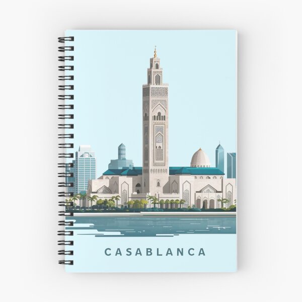 Item preview, Casablanca City Journal – Vintage Morocco Travel  designed and sold by MAGICKEY2024.