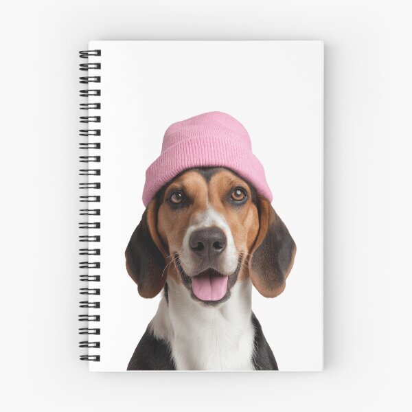 Item preview, Cozy Treeing Walker Coonhound dog Wearing Pink Winter Hat Trendy Animal Fashion Artwork designed and sold by LazyOwlStore.