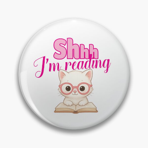 Item preview, Shhh I'm Reading Kitten designed and sold by Jhullie.