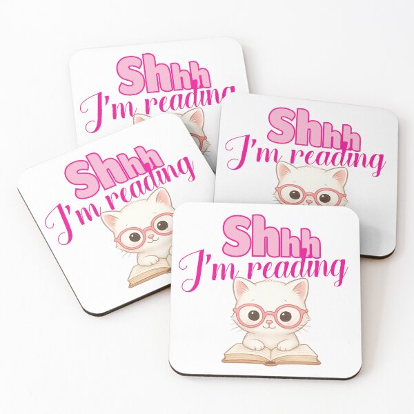 Item preview, Shhh I'm Reading Kitten designed and sold by Jhullie.