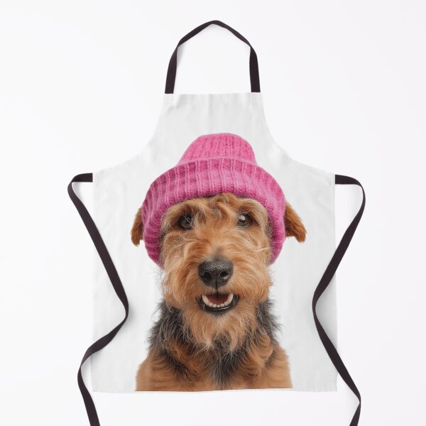 Item preview, Cozy Welsh Terrier dog Wearing Pink Winter Hat Trendy Animal Fashion Artwork designed and sold by LazyOwlStore.