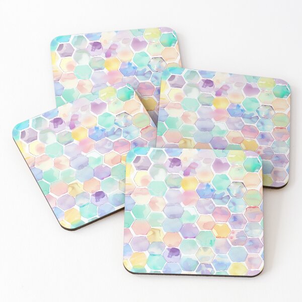 Item preview, Abstract honeycomb mosaic pastel designed and sold by Letteraddicted.