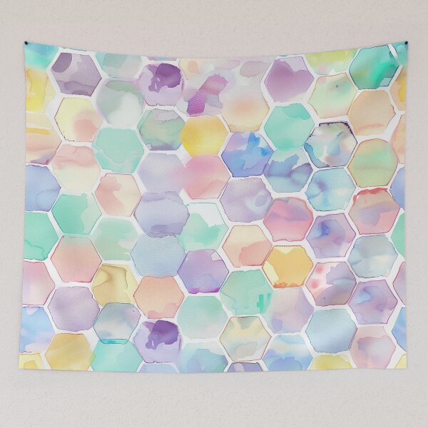 Item preview, Abstract honeycomb mosaic pastel designed and sold by Letteraddicted.