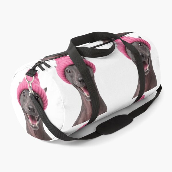 Item preview, Cozy Xoloitzcuintli dog Wearing Pink Winter Hat Trendy Animal Fashion Artwork designed and sold by LazyOwlStore.