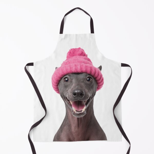 Item preview, Cozy Xoloitzcuintli dog Wearing Pink Winter Hat Trendy Animal Fashion Artwork designed and sold by LazyOwlStore.