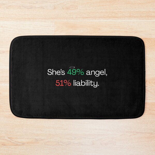 Item preview, She' s 49% angel, 51% liability - Funny sister quotes designed and sold by mimiscreativity.