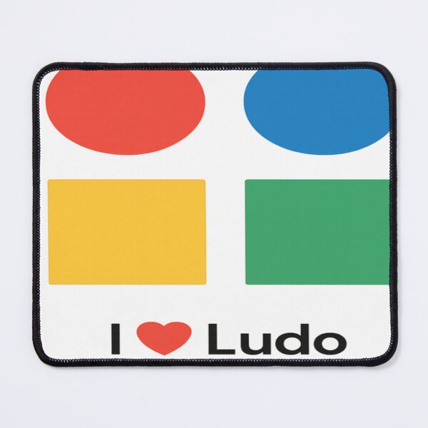 Item preview,  I Love Ludo  Minimalist Board Game Art | Red, Blue, Yellow, Green Shapes designed and sold by TulipsArtDesigns .