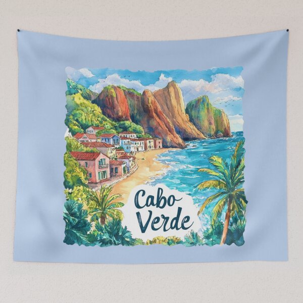 Artikelvorschau, Landschaft der Insel Cabo Verde entworfen und verkauft von Myra365Art.