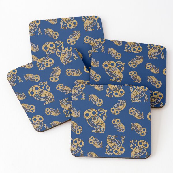 Item preview, Ancient Greek Athenian Owl Pattern designed and sold by Happy Puppy Print On Demand.