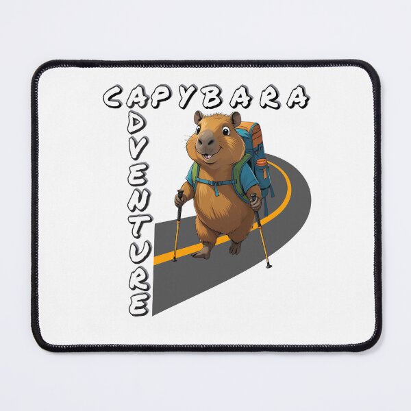 Aperçu de l'œuvre Capybara Aventure - Conception d'explorateur de marche nordique créée et vendue par JRprojects.