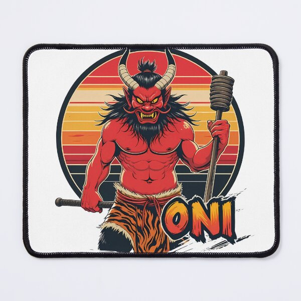 Item preview, Red Oni Demon – Retro Flat 2D Japanese Yokai Vector | Bold Folklore Art designed and sold by LoliDesignShop.